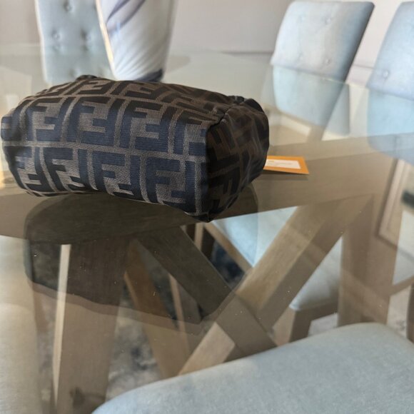 FENDI ZUCCA CANVAS Vintage 1925 Cosmetic Pouch Brown - Picture 11 of 11